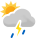Drizzle, Thunder possible 