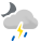 Drizzle, Thunder possible 